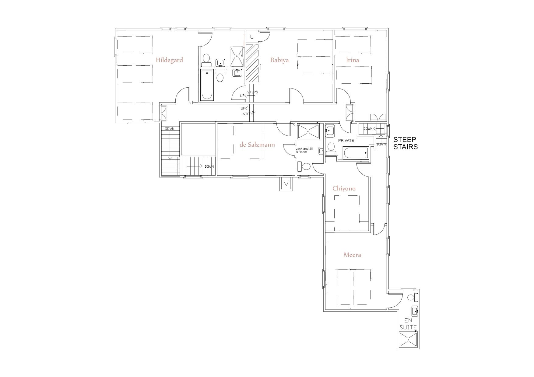 Bedroom Layout. First Floor